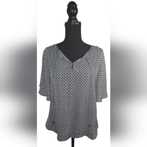 Stylus Blue and White Blouse